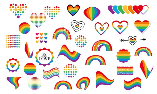 Vector Abstract Doodles Seamless Pattern Hand Written Pride Love Peace — Stock Vector