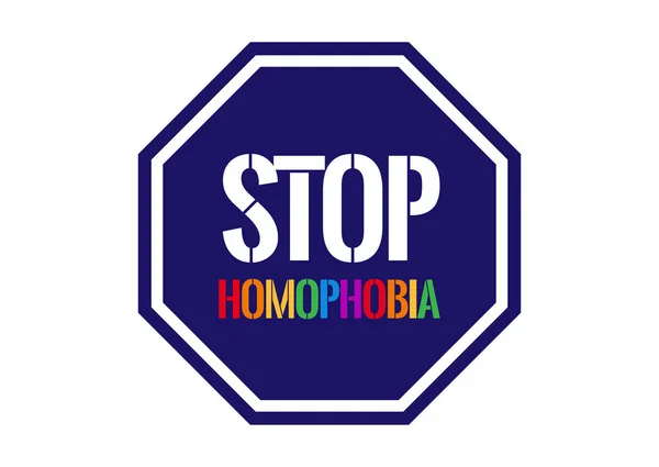 Detener Homofobia signo — Vector de stock