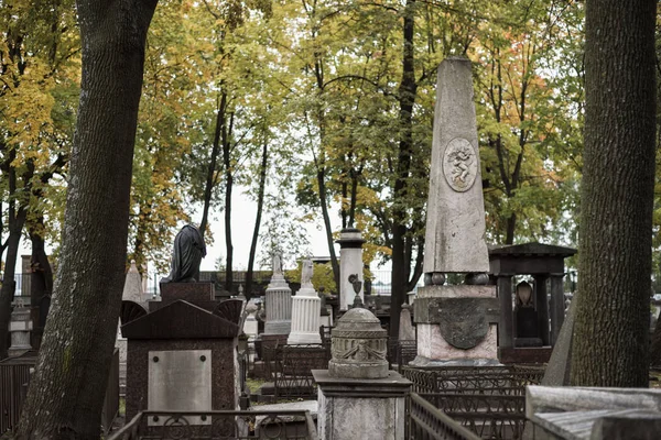 圣彼得堡亚历山大 涅夫斯基 拉夫拉的18世纪墓地 历史墓地和古墓 — 图库照片