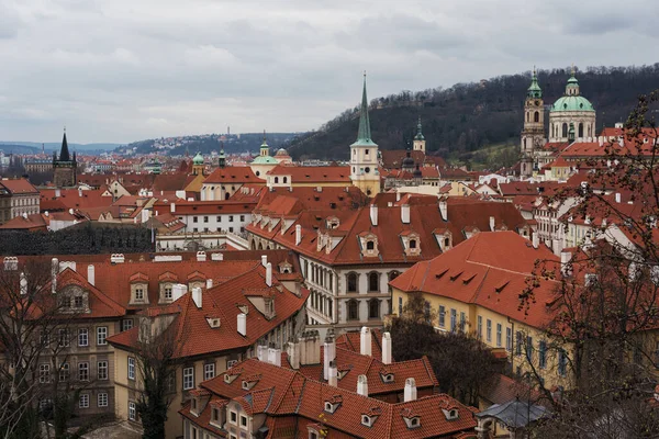 Praha Republik Ceko Maret 2020 Pemandangan Vysehrad Praha Atap Ubin — Stok Foto