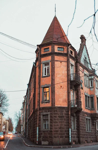 러시아 비보르 2020 역사적 센터에 아름다운 아이언 하우스 하우스 — 스톡 사진