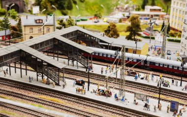 Saint Petersburg, Rusya - 17 Temmuz 2020, Büyük Düzen Rusya Müzesi, demiryolu