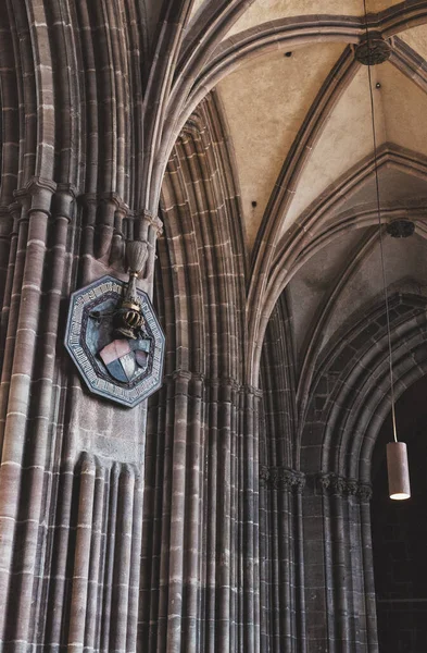 Nuremberg Alemania Julio 2020 Iglesia San Sebaldo Interior Gótico Bóvedas — Foto de Stock