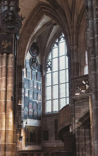 Nuremberg Alemania Julio 2020 Iglesia San Sebaldo Interior Gótico Grandes — Foto de Stock