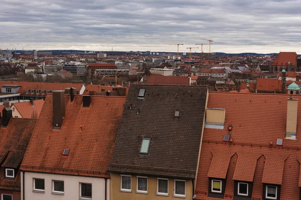 Nuremberg Allemagne Juillet 2020 Toits Vieilles Maisons Tuiles Rouges Dans — Photo