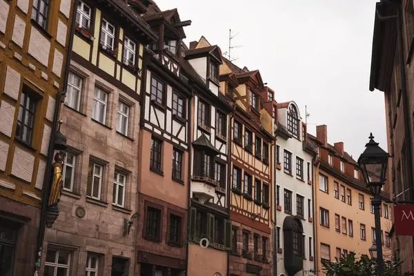 Νυρεμβέργη Γερμανία Ιουλίου 2020 Λιθόστρωτος Δρόμος Μεσαιωνικό Γερμανικό Στυλ Και — Φωτογραφία Αρχείου