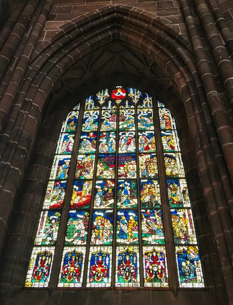 Nuremberg Alemania Julio 2020 Iglesia San Sebaldo Interior Gótico Gran — Foto de Stock