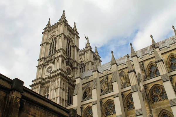 Londyn Wielka Brytania Sierpnia 2019 Luksusowy Wystrój Fasady Opactwa Westminster — Zdjęcie stockowe