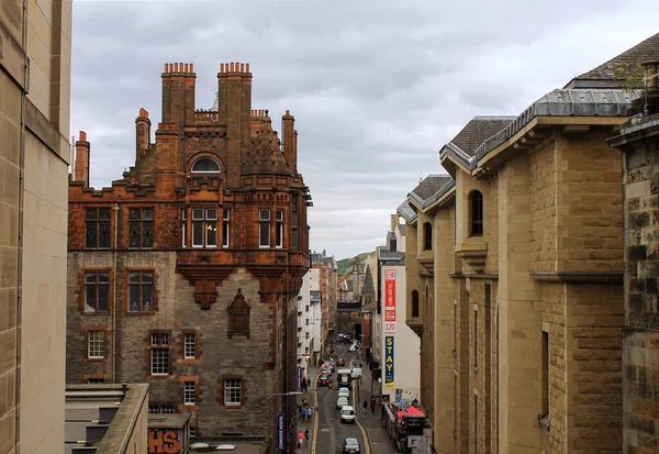 Edinburgh Skoçya Ağustos 2020 Tarihi Şehir Merkezindeki Taş Binaların Manzarası — Stok fotoğraf