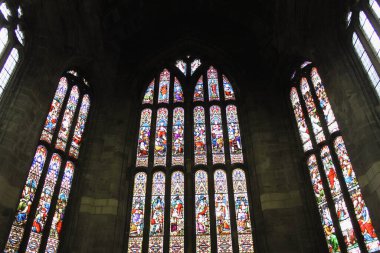 Stirling, İskoçya - 1 Ağustos 2020, Menteith Kilisesi Gotik İçişleri
