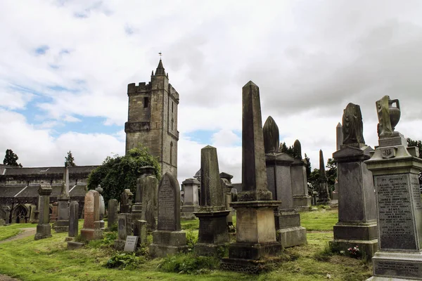 Stirling Escócia Agosto 2020 Antigo Cemitério Medieval Torno Port Menteith — Fotografia de Stock