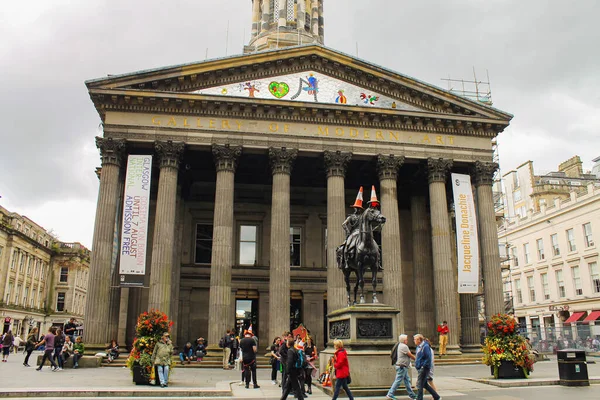 Glasgow Skoçya Ağustos 2020 Wellington Dükü Binicilik Anıtı Turuncu Plastik — Stok fotoğraf