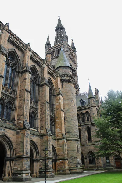 Glasgow Escocia Agosto 2020 Fachada Gótica Piedra Universidad Glasgow — Foto de Stock