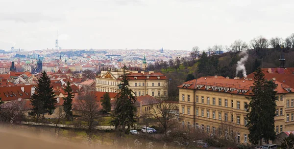 Praha Republik Ceko Maret 2020 Pemandangan Vysehrad Praha Atap Ubin — Stok Foto