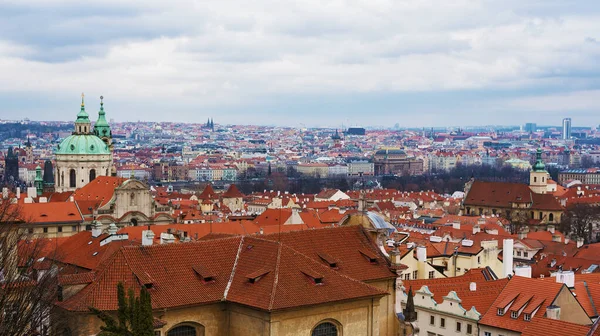 Prague République Tchèque Mars 2020 Vue Vysehrad Prague Toits Vieilles — Photo