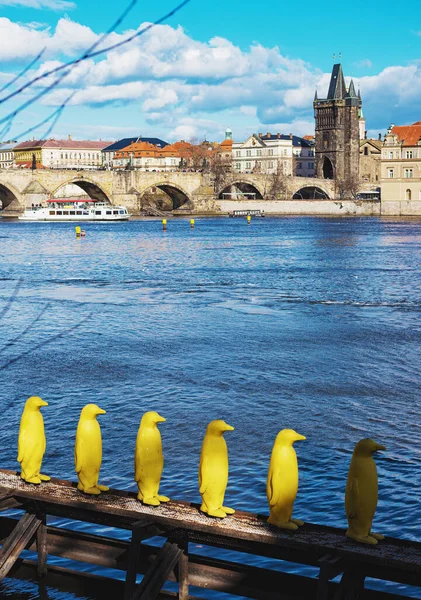 Prague République Tchèque 1Er Août 2020 Vue Pont Karorv Sur — Photo