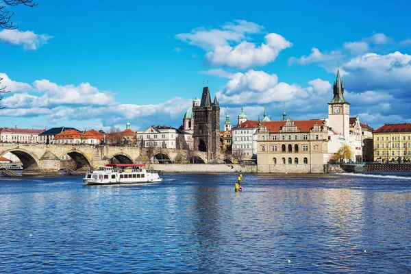 Prague République Tchèque 1Er Août 2020 Vue Pont Karorv Sur — Photo