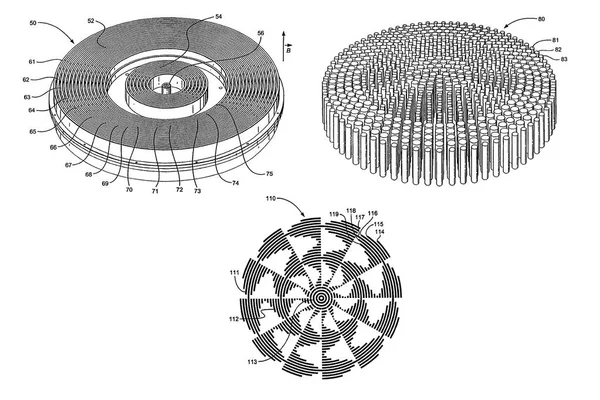 The scheme of propagation of the magnetic field — Stock Photo, Image