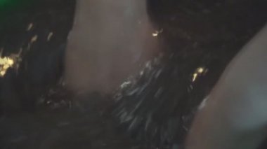 Mersin balığı havyarı karıştırın. Damızlık mersin balığı için çiftlik