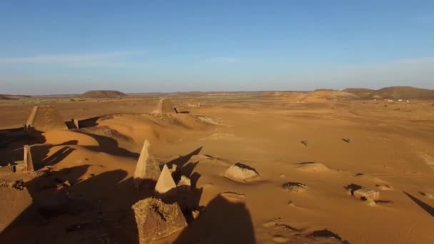Pyramidy Súdánu Postavené Vládci Království Kush — Stock video