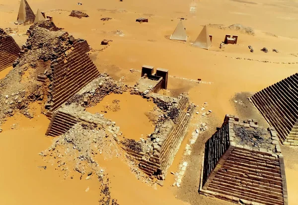 Pyramiden in Sudan — Stockfoto