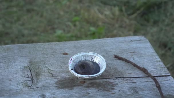 La réaction de dissolution du permanganate de potassium dans l'eau 