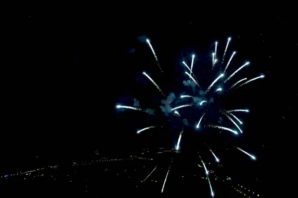 Fuochi d'artificio di Capodanno, vista interna dei fuochi d'artificio — Foto Stock