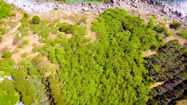 Küste Des Schwarzen Meeres Drohnenflug Über Die Küste Ins Meer — Stockvideo