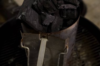 Kömür ızgara, barbekü için siyah kömürler