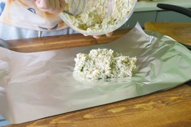 Mayonez ve otlar ile Salata