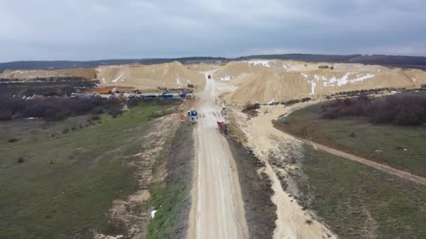 Cantera Arcilla Vista Superior Minería Arcilla Una Cantera — Vídeo de stock