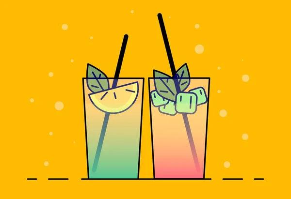 Schüttelt Die Illustration Farbbild Vektorgrafik Schüttelt Die Ikone Flache Illustrationscocktails — Stockvektor