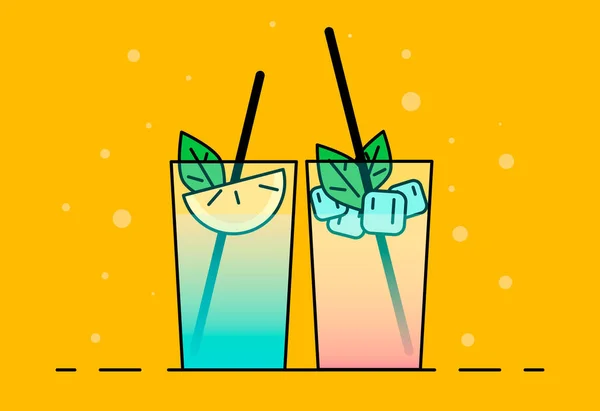 Schüttelt Die Illustration Farbbild Vektorgrafik Schüttelt Die Ikone Flache Illustrationscocktails — Stockvektor