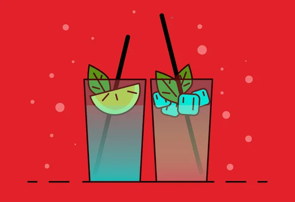 Schüttelt Die Illustration Farbbild Vektorgrafik Schüttelt Die Ikone Flache Illustrationscocktails — Stockvektor