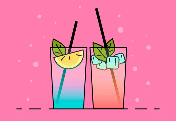 Secoue Illustration Image Couleur Vektorgrafik Secoue Icône Cocktails Plats Illustrés — Image vectorielle