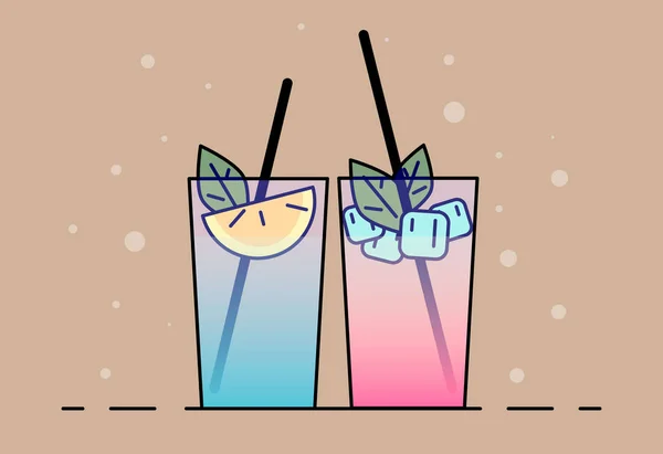 Schüttelt Die Illustration Farbbild Vektorgrafik Schüttelt Die Ikone Flache Illustrationscocktails — Stockvektor