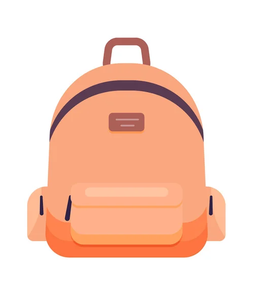 Backpack Icon Vector School Symbol Travel Icon Backpack Flat Style — Stock Vector