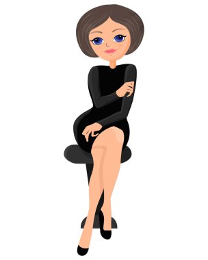 İş kadını vektör çizim karikatür tarzı.