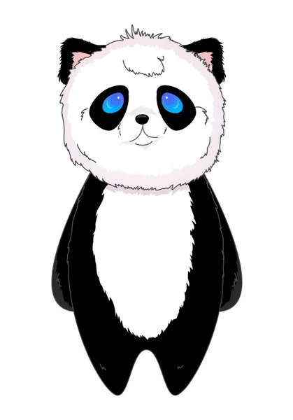 Panda Vektorillustration Cartoon Stil Tiervektor Panda Stehend — Stockvektor