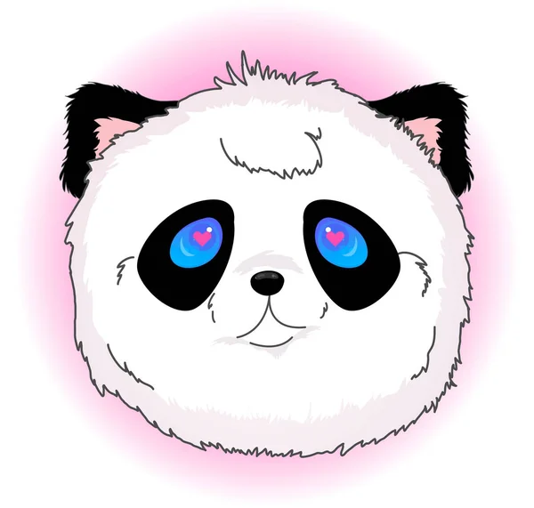Illustration Vectorielle Tête Panda Style Dessin Animé Vecteur Animal Panda — Image vectorielle