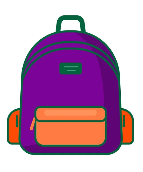 Ícone de mochila - símbolo de escola vetorial - ícone de viagem — Vetor de Stock