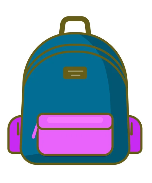 Icono de la mochila - símbolo de la escuela vectorial - icono de viaje — Vector de stock