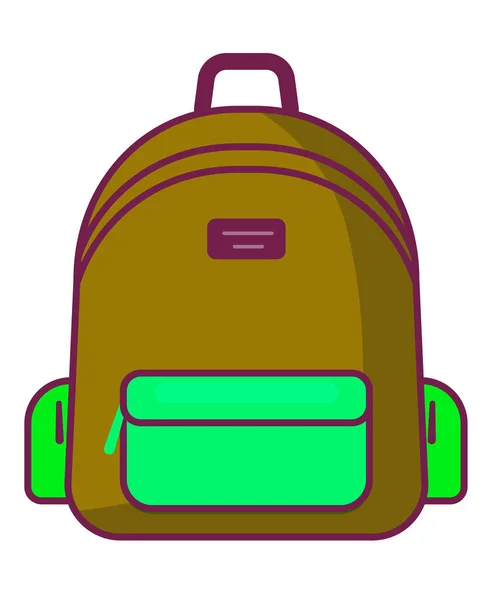 Ícone de mochila - símbolo de escola vetorial - ícone de viagem — Vetor de Stock
