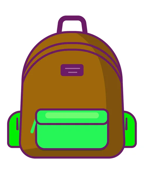 Icono de la mochila - símbolo de la escuela vectorial - icono de viaje — Archivo Imágenes Vectoriales