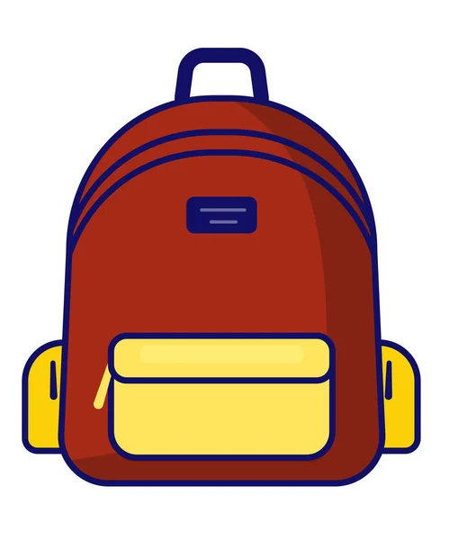 Icône du sac à dos - symbole de l'école vectorielle - icône de voyage — Image vectorielle