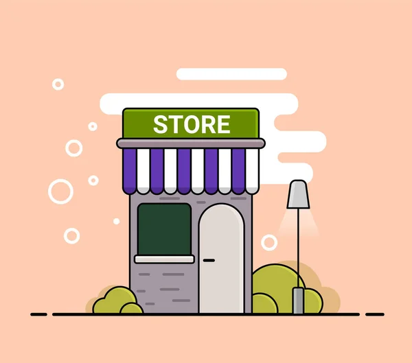 Tienda de ilustración vectorial en estilo de dibujos animados. Boutique . — Vector de stock