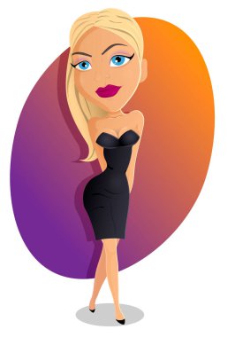 kısa seksi elbiseli vektör sıcak seksi güzel kız