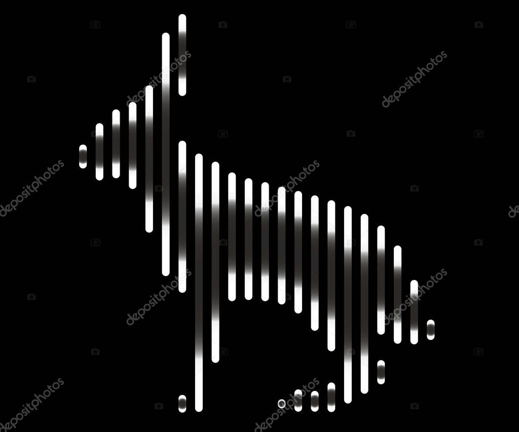 Hare vector icon. Animal symbol- Vectorgrafik. nVector line image isolated.