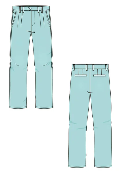 Векторні ілюстрації чоловічих джинсів. Передній і задній — стоковий вектор