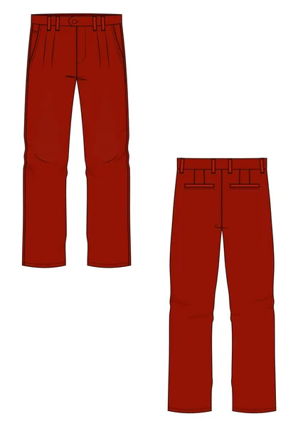 Векторная иллюстрация мужских джинсов. Спереди и сзади — стоковый вектор